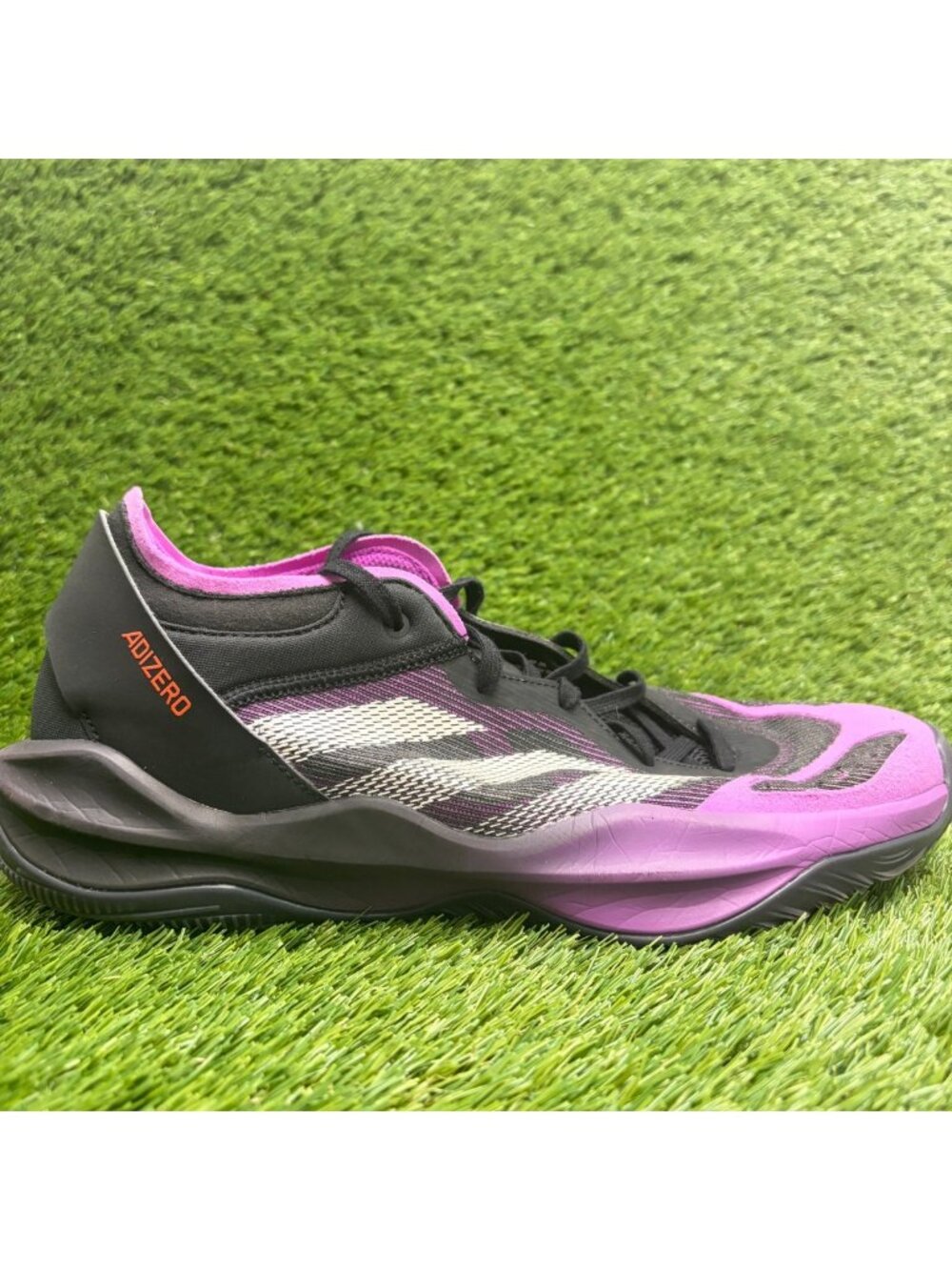 Adidas Adizero Select 2.0 Mens Size 11 Black Purple Basketball Shoes Sneakers